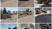 عملیات نخاله برداری و همسطح سازی در رباط کریم وآبشناسان
