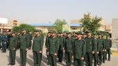 صبحگاه مشترک نیروهای نظامی و انتظامی بهارستان به مناسبت سالروز آزادسازی خرمشهر