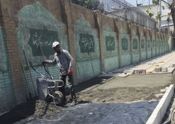 جاده شهریار در مسیر نوسازی؛ اصلاح جداول و پیاده‌روها ادامه دارد