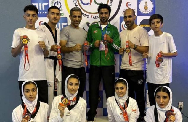 درخشش آکادمی تکواندوی ایلخانی شهر گلستان در رقابت‌های بین‌المللی عمان