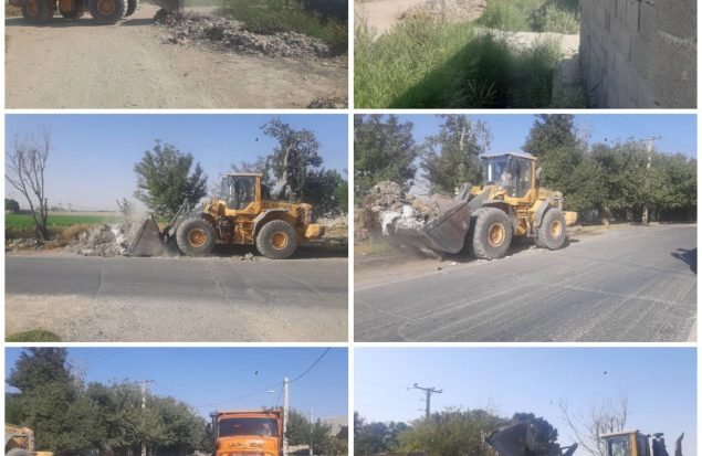 شهرداری رباط کریم پیشرو در راستای آراستگی شهری/نخاله برداری و پاکسازی زمین‌های سطح شهر با قدرت ادامه دارد