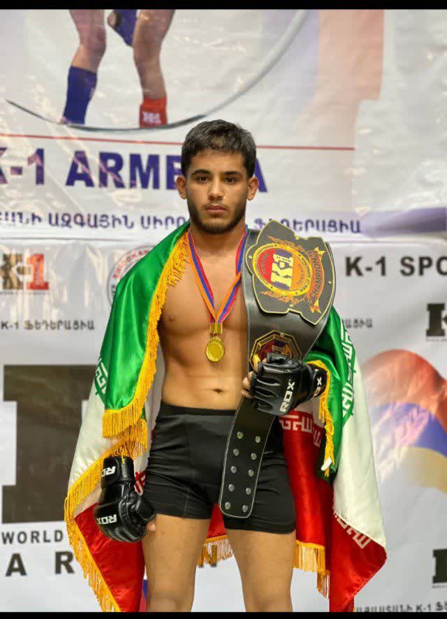 درخشش نوجوان ۱۶ ساله در رقابت‌های جهانی MMA/ حسام؛ پرچم گلستان رو بالا برد