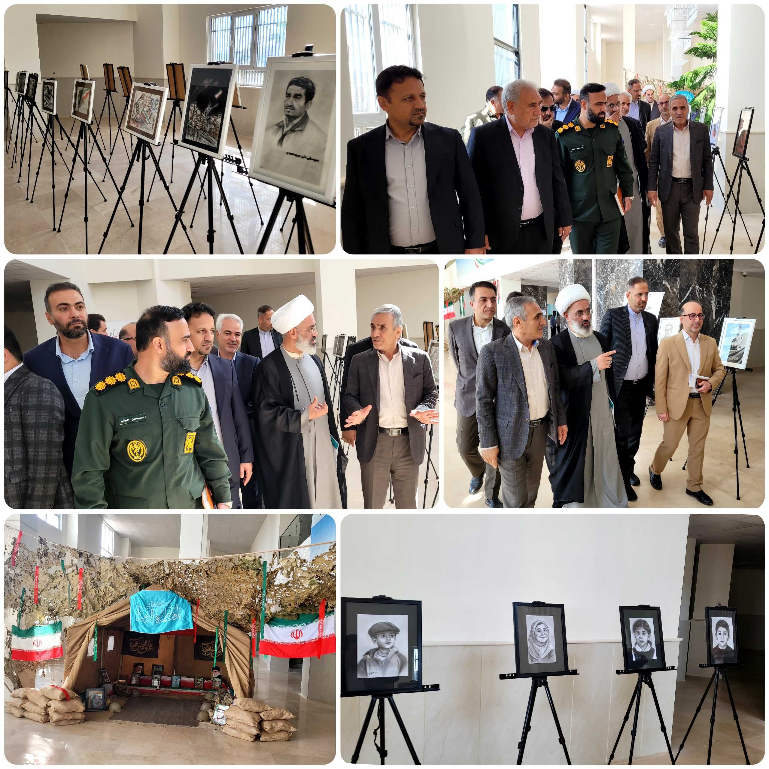 برپایی نمایشگاه "روایتی از هنر و دفاع" در ساختمان شهرداری پرند 
