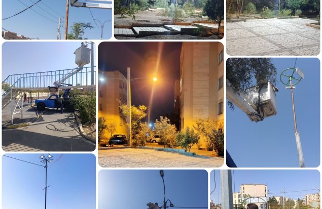 اقدامات مستمر شهرداری پرند برای روشنایی پارک ها و بوستان ها