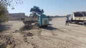 پاکسازی زمین‌های بایر قلعه‌میر از نخاله‌های ساختمانی