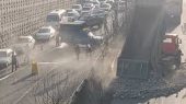 حادثه در زیرگذر اسلامشهر؛ تردد از میدان نماز تا قائمیه مسدود شد