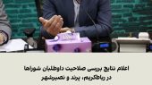 اعلام نتایج بررسی صلاحیت داوطلبان شوراها در رباط‌کریم، پرند و نصیرشهر / ۹۵ درصد داوطلبان تأیید شدند