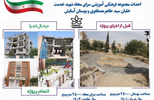 سرای محله شهید خدمت خلبان مصطفوی؛ ۲۰ سال خدمات در ۵ سال