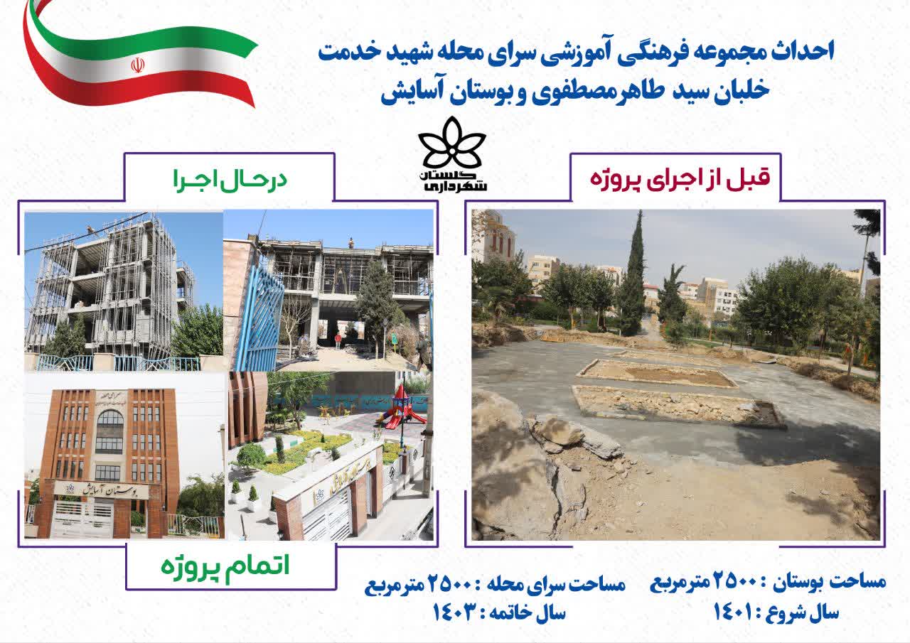 سرای محله شهید خدمت خلبان مصطفوی؛ ۲۰ سال خدمات در ۵ سال