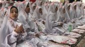 طنین شعار برائت از مشرکین در جشن تکلیف دختران بهارستانی