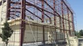 پیشرفت چشمگیر خانه بسکتبال گلستان؛ شمارش معکوس برای پایان مرحله دیوارچینی