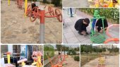 نصب ده‌ها سِت ورزشی جدید در پارک‌ها و بوستان‌های پرند