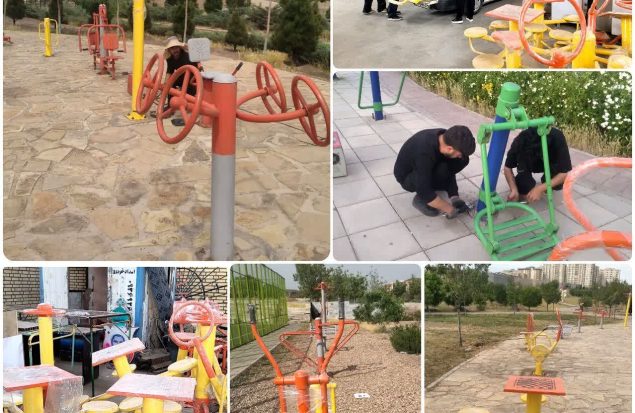 نصب ده‌ها سِت ورزشی جدید در پارک‌ها و بوستان‌های پرند