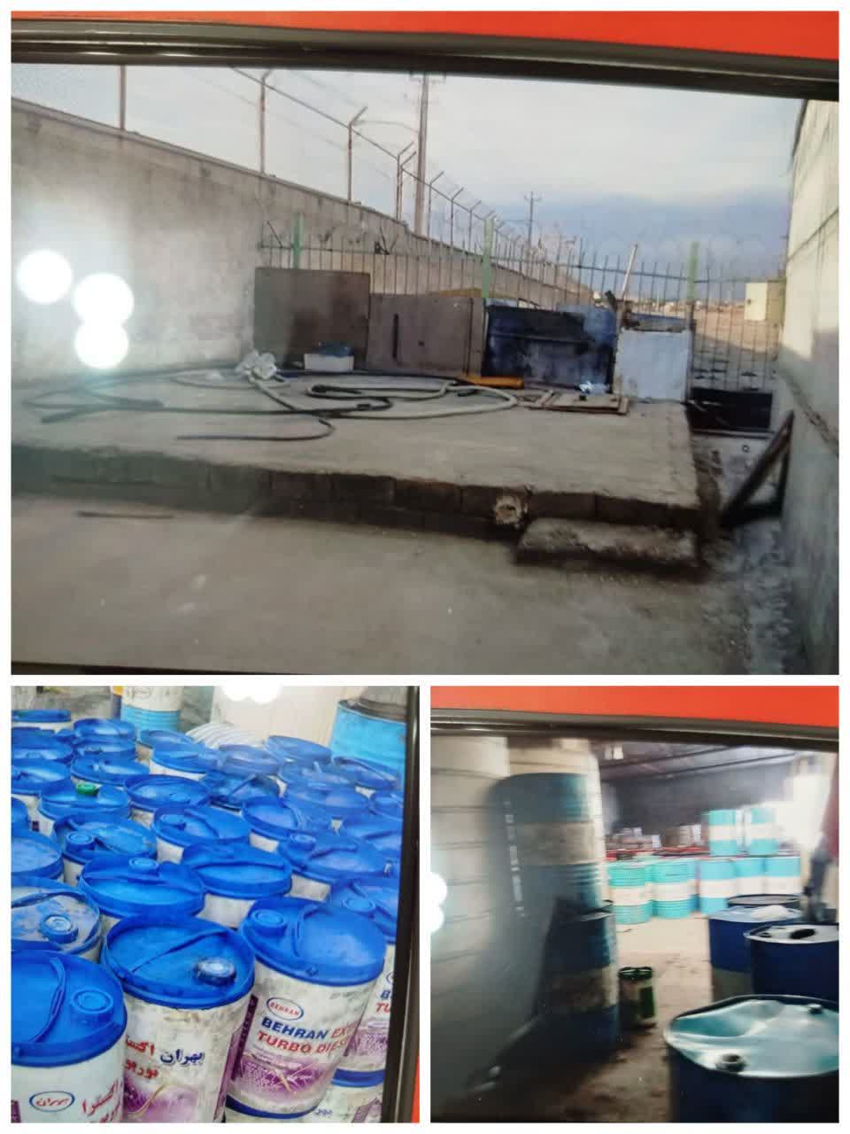 کارگاه تولید روغن موتور تقلبی در رباط‌کریم لو رفت / کشف ۴۶ هزار لیتر روغن جعلی با برندهای معروف!