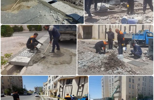 ترمیم دال‌ها و پل‌های بتنی شهر پرند
